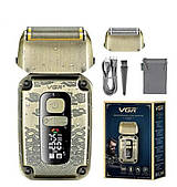 Потужна чоловіча електробритва (Шейвер) VGR V-337, Потужність 5Вт, 2 плаваючі головки з титану (V 337)