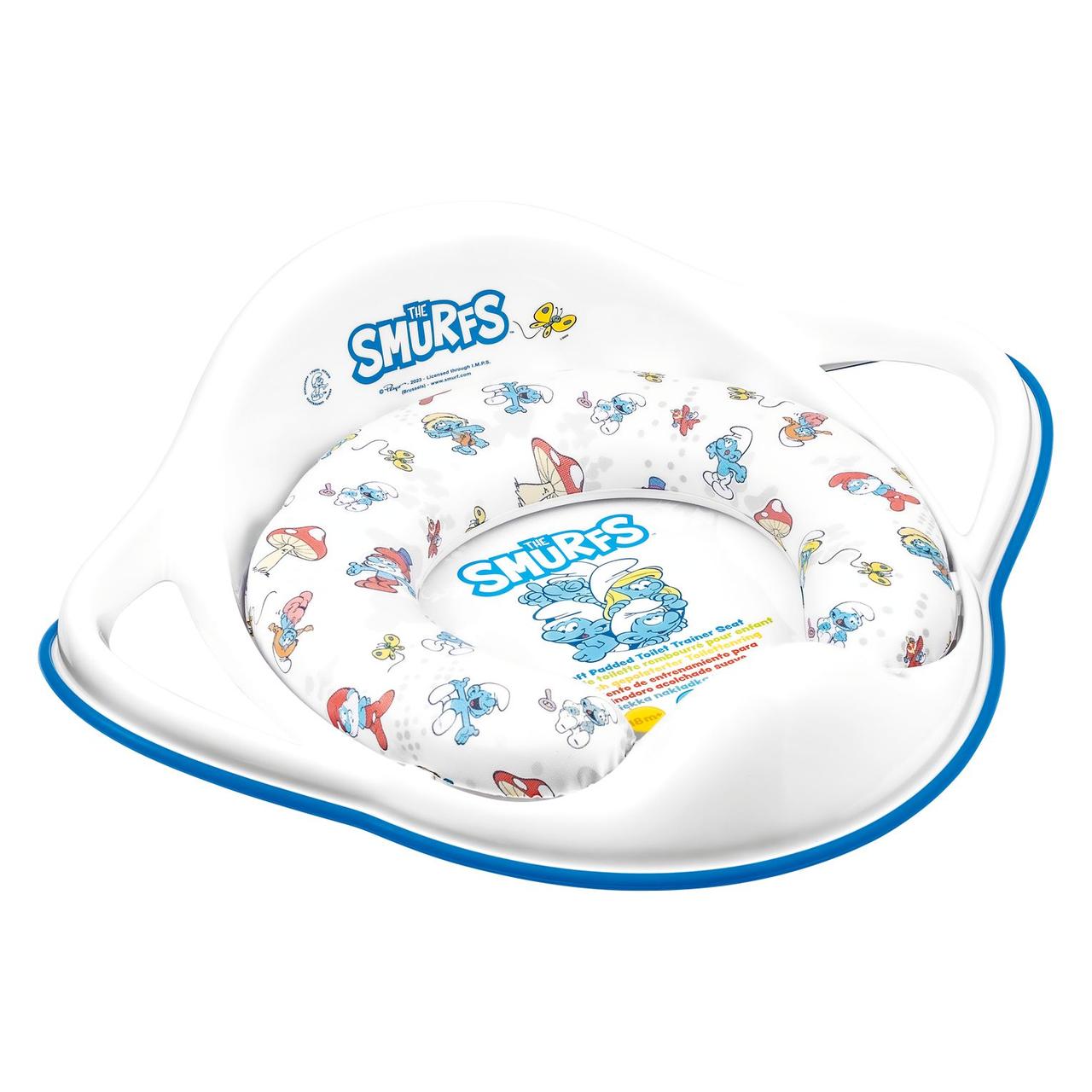 Накладка на унітаз м'яка Maltex The Smurfs Padded toilet trainer seat 1414_37 white (білий)
