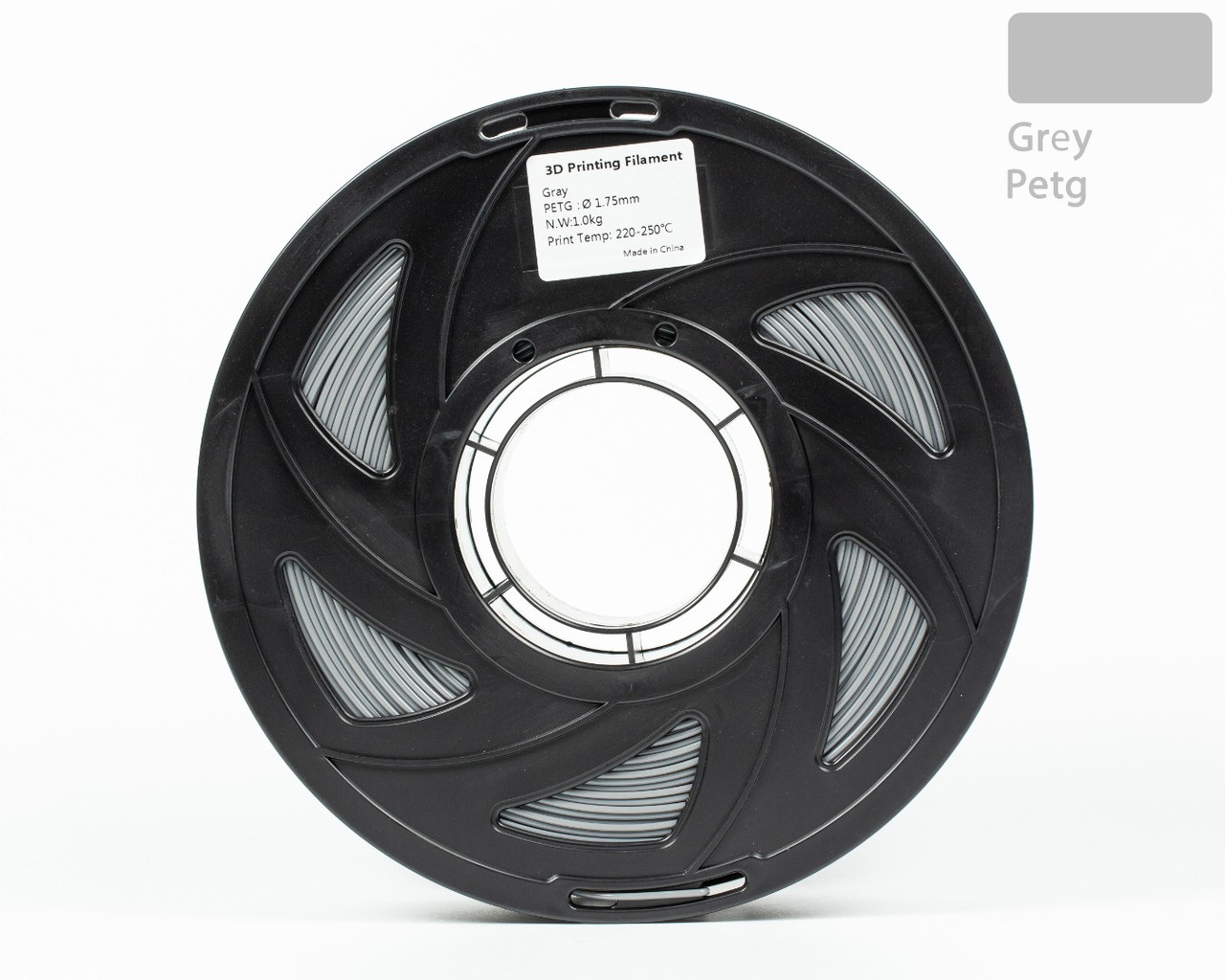 Пластик філамент для 3D-друку UA3D PETG Gray, 1.75мм, 1кг, Cірий