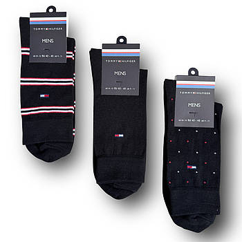 Шкарпетки чоловічі демісезонні бавовна Tommy Hilfiger, Туреччина, розмір 40-42, асорті, 04478