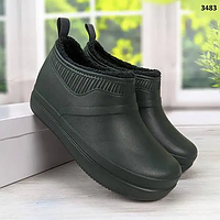 Чоловічі калоші Dago теплі зимові на хутрі хакi (Зелені) розмір 41,42,43,44,45.