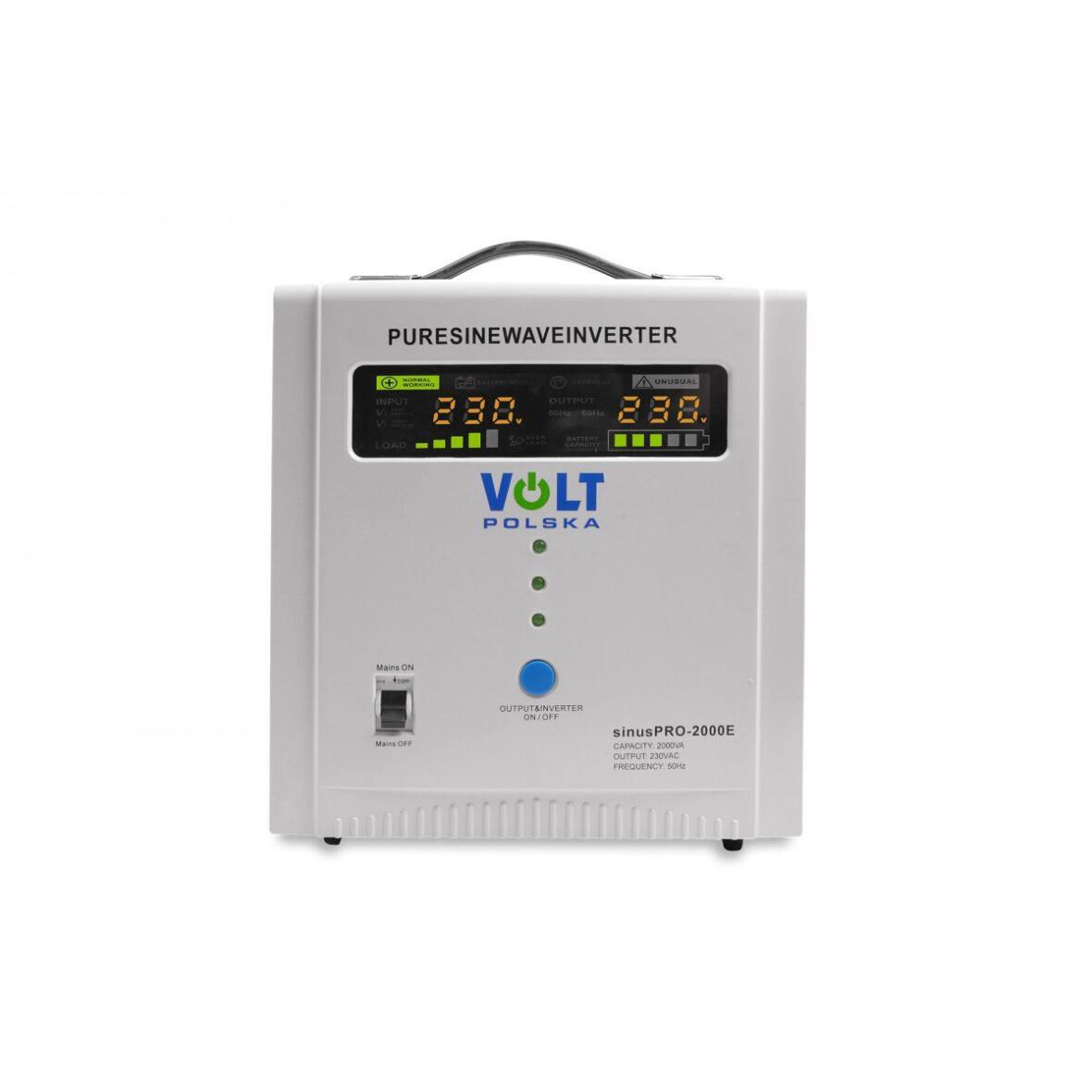 ДБЖ Перетворювач напруги Volt Polska SINUS PRO 2000 E 12/230 В (1250/2000 Вт), фото 1