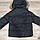 Куртка зимова підліткова з капюшоном на хутрі 10-14 років, чорного кольору, фото 3