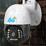 Поворотна камера зовнішнього відеоспостереження C15X-H-4G Sim V380 PRO Вулична відеокамера IP 66 з нічною зйомкою, фото 10