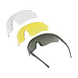 Окуляри тактичні Trevix зі змінними полікарбонатними лінзами. Сірі, фото 3