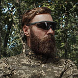 Окуляри тактичні Trevix зі змінними полікарбонатними лінзами. Сірі, фото 4