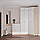 Сучасна маленька кутова шафа однодверна з полицями в передпокій коридор 75*75 см МВ-04 Київський Стандарт, фото 9