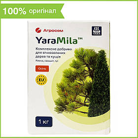 YaraMila ("Яра Міла"), осіннє добриво для хвойних рослин (ялин, туй, самшиту), 1 кг, Фінляндія