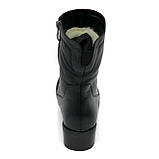 Сапожки середньої висоти чорні жіночі із замком шкіряні на вовні Вілюс 3121 розмір 37, фото 6