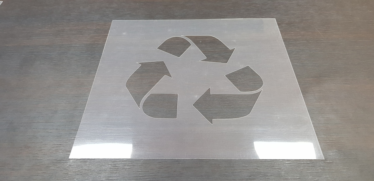 Маркування коробок "Переробка" багаторазовими трафаретами 30 х 30 см, фото 1