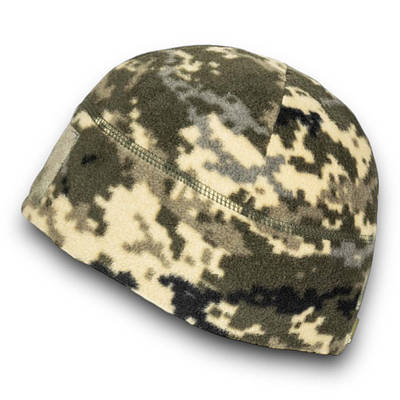 Флісова тепла шапка тактична піксель/ Тактична шапка / Підшлемник