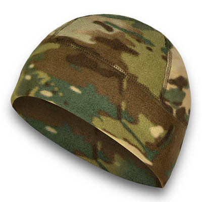 Флісова тепла шапка тактична мультикам/ Тактична шапка / Підшлемник