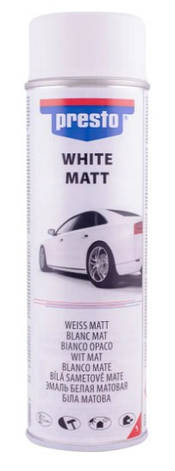 Фарба акрилова біла матова PRESTO 500 мл аерозоль (501784), фото 1