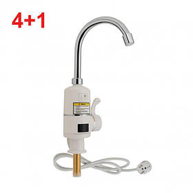 Акційний набір Lidz Warm (4+1): Проточний кран-водонагрівач кухонний (95 00 056) White / Chrome