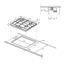 Газова плита Candy CHG6BRBB 59,5см, фото 2