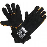 Рукавички зварювальника замшеві, крага, чорні 11" WERK WE2127