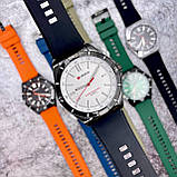 Діловий повсякденний кварцовий наручний годинник Curren 8449 Black-Orange, фото 7