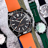 Діловий повсякденний кварцовий наручний годинник Curren 8449 Black-Orange, фото 9