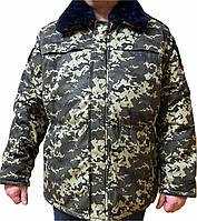 Куртка тактична зимова з подстібкою ЗСУ піксель темний