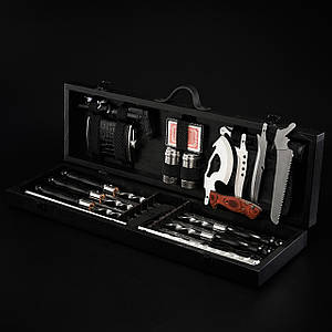 Шампури подарункові набір бокс для пікніка гриля та барбекю Оригінальні Віп подарунки на день народження татові, хлопцю,