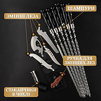 Шампури подарункові набір бокс для пікніка гриля та барбекю Оригінальні Віп подарунки на день народження татові, хлопцю,, фото 8