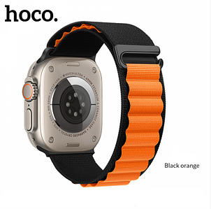 Ремінець Hoco WA20 для Apple Watch (38 / 40 / 41mm) / black-orange