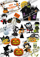 Вафельна картинка для тортів, капкейків, мафінів, топерів, пряників "хеллоуін, halloween" (лист А4)