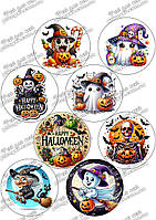 Вафельна картинка для тортів, капкейків, мафінів, топерів, пряників "хеллоуін, halloween" (лист А4)