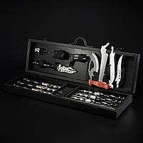 Шампури подарункові набір бокс для пікніка гриля та барбекю Оригінальні Віп подарунки на день народження татові, хлопцю,, фото 4