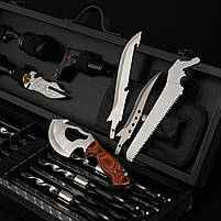 Шампури подарункові набір бокс для пікніка гриля та барбекю Оригінальні Віп подарунки на день народження татові, хлопцю,, фото 6