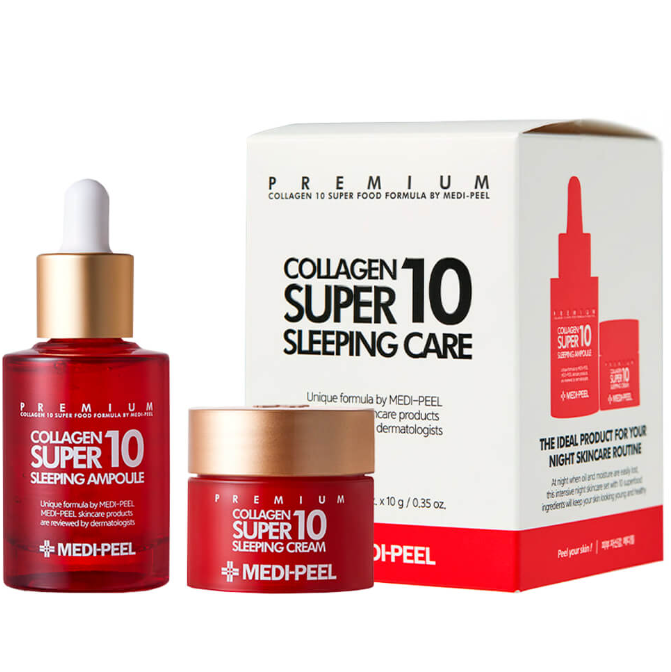 Омолоджувальний нічний набір для обличчя з колагеном Medi-Peel Collagen Super 10 Sleeping Care Set