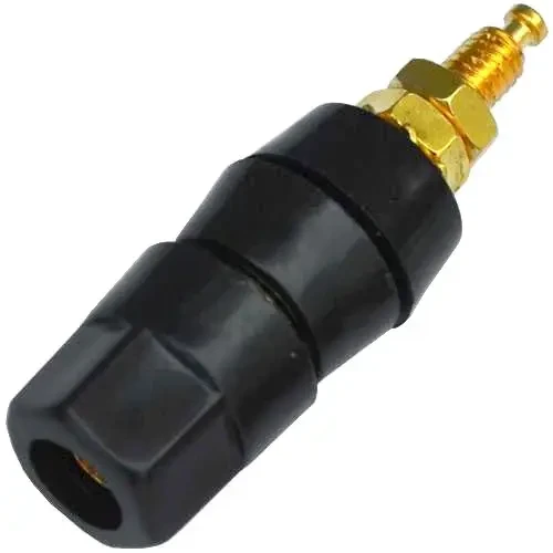 Гніздо акустичне "Banan", монтажне, gold, корпус пластик, чорне