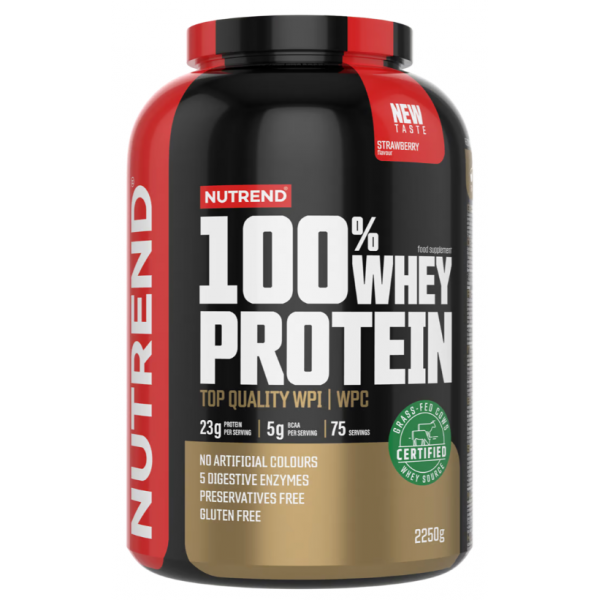 Протеин Nutrend 100 % Whey Protein 2250 g Strawberry