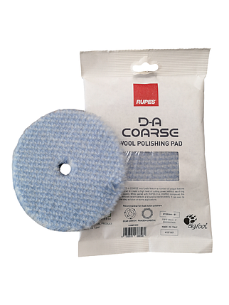 Полірувальний круг хутряний - Rupes D-A Coarse Wool Polishing Pad 130 мм. синій (9.NW130H), фото 1