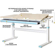 Регульований по висоті стіл для дитини школяра Evo-kids TH-360 Lite BL, фото 4