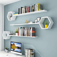 Настінні книжкові полиці