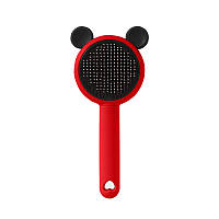 Гребінець для шерсті тварин Lesko DT-1152 Red