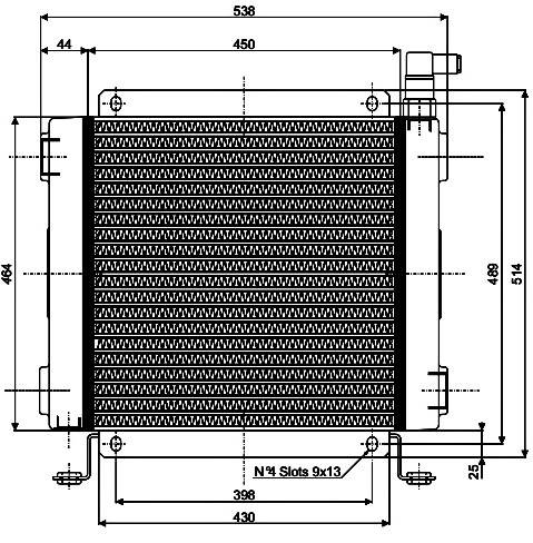 розміри маслоохолоджувача SS400300A-P розміри маслоохолоджувача SS400300A-P