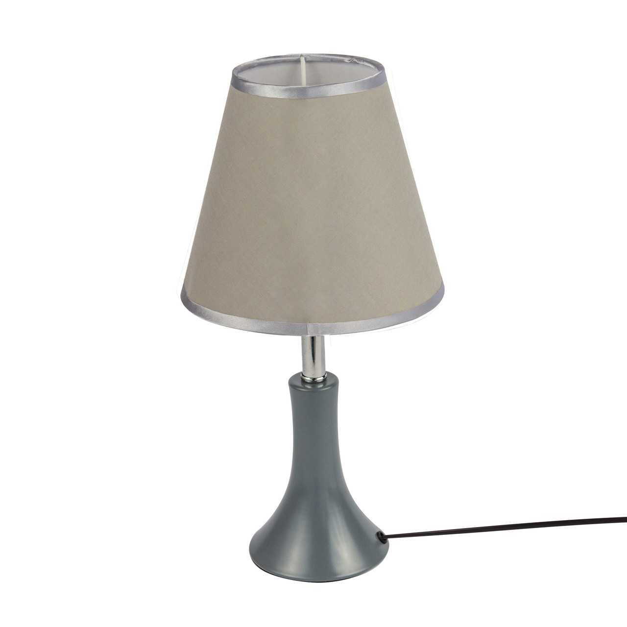 Настільна лама, світильник декоративний з абажуром Sunlight сіра 5069