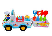 Машинка-кухня Shantou «Кафе на колесах» на батарейках 34 см 838-60, фото 3