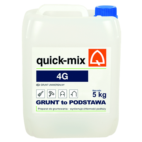QUICK-MIX 4G Ґрунтовка глибокопроникна економічна уп.5л, 0,2-0,3л/м2
