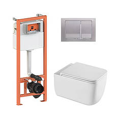 Готове рішення Qtap для ванної кімнати: підвісний унітаз Gemini Ultra Quiet + комплект інсталяції Nest 4 в 1