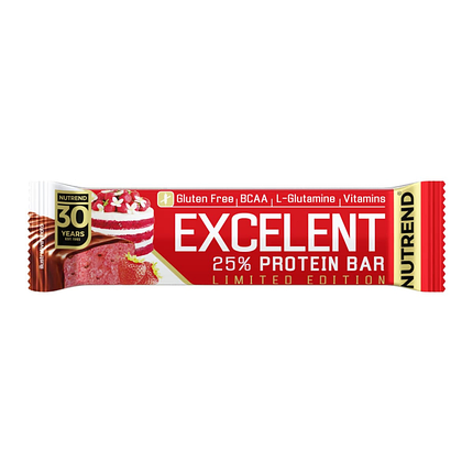 Протеїновий батончик Excelent Protein Bar Double Nutrend 85 g Strawberry Cake, фото 1