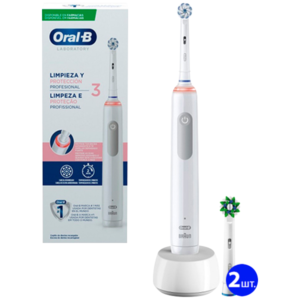 Електрична зубна щітка Oral-B D505.523.3 Pro 3 3000 White (3 нас.)