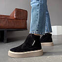 Черевики демісезонні жіночі замшеві утеплені Розмір 40, фото 4