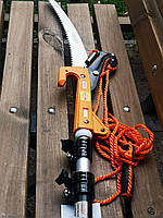 Висоторіз телескопічний секатор + пила HECHT 900375 на штанзі 128-345см. ХЕЧТ Чехія