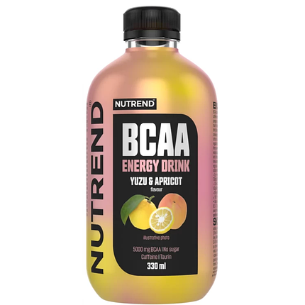 Енергетичний напій Nutrend BCAA Energy 330 ml Yuzu + Apricot, фото 1