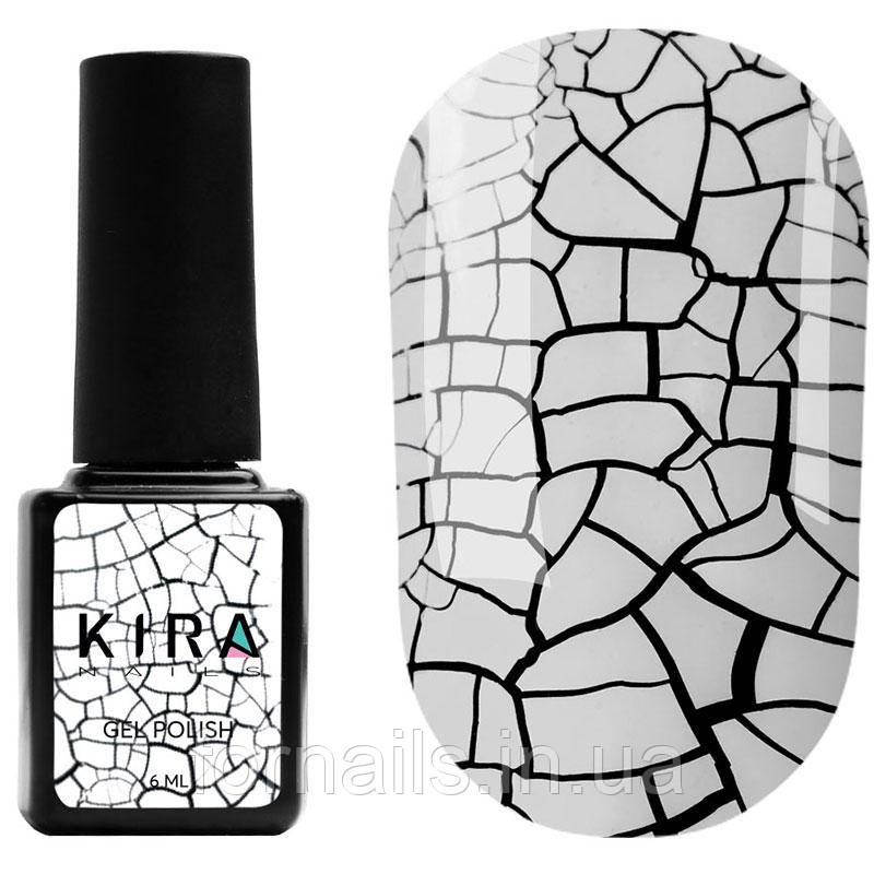 Гель-лак Kira Nails Crack Effect White (білий для кракелюра), 6 мл, фото 1