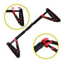 Турнік розсувний Cornix Elite+ 80-120 см XR-0294 Black/Red, фото 2
