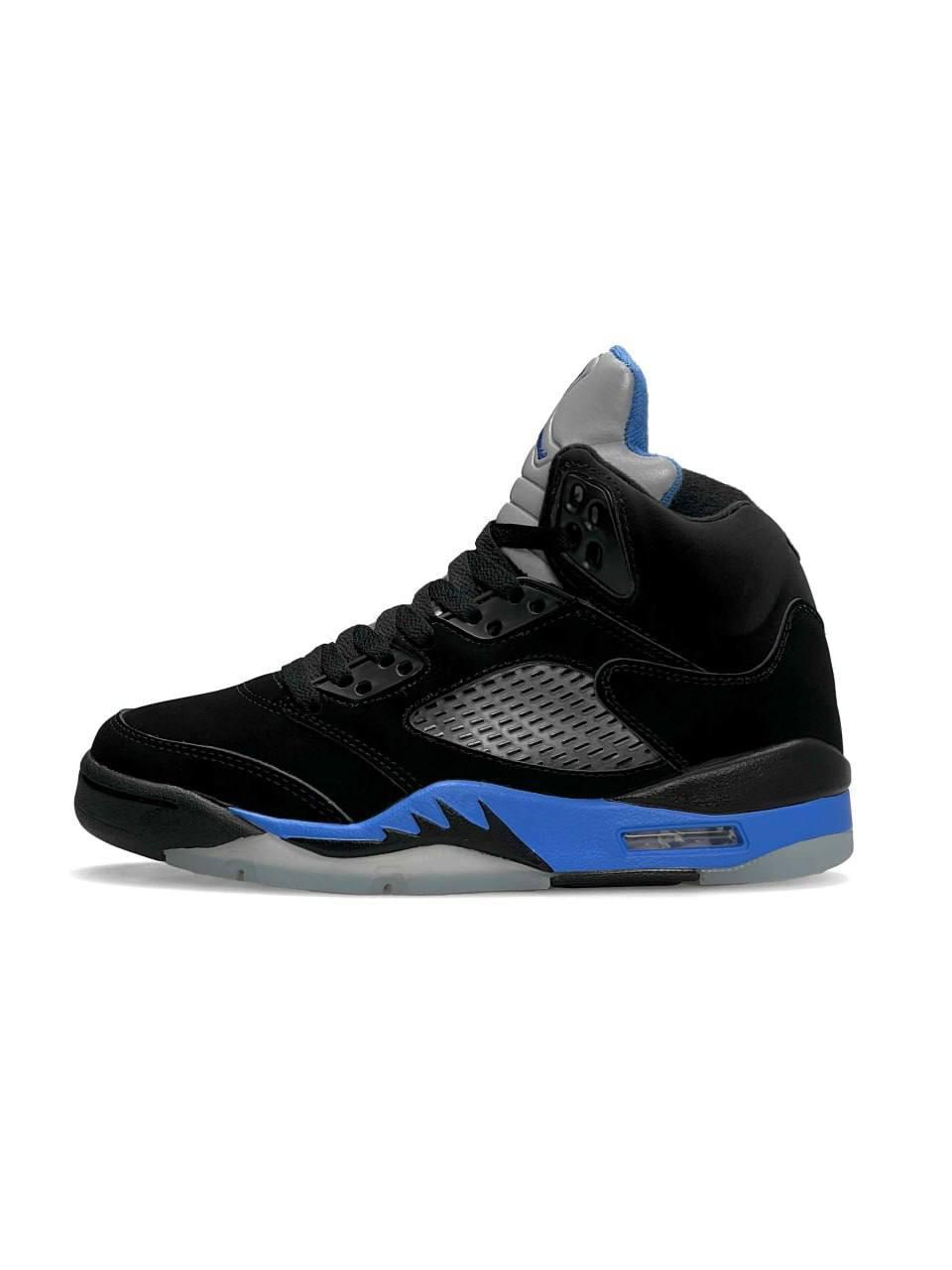 Nike Air Jordan 5 Retro Black Blue 36